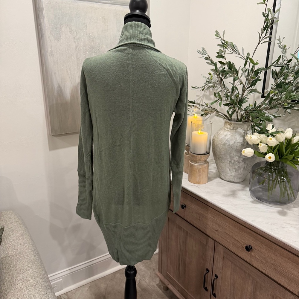 RD Style Women's Olive Green Open Front Cardigan Sweater - Picture 2 of 8